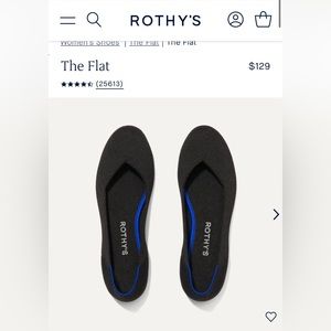 Rothy’s Women’s 7.5 Black Flats
